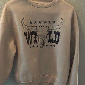 Wild Graphic Cream Sweater